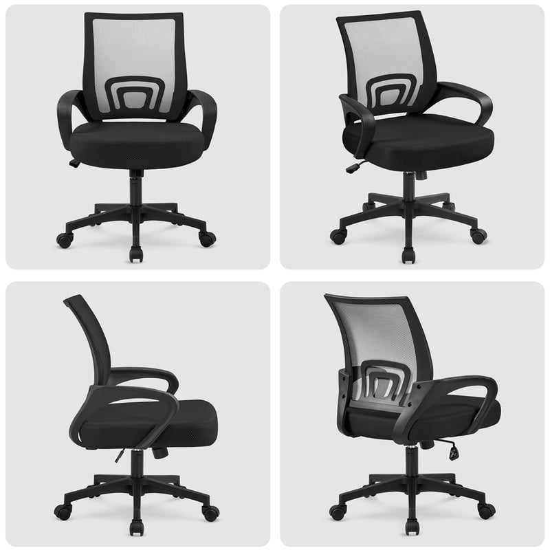 Yaheetech Mid-Back Height Adjustable Ergonomic Mesh Office Chair