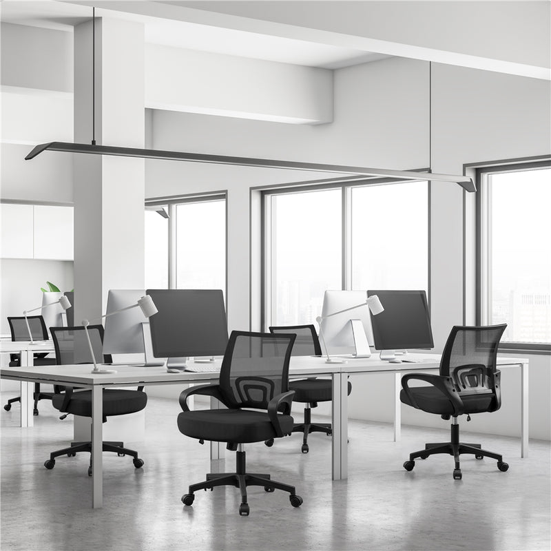 Yaheetech Mid-Back Height Adjustable Ergonomic Mesh Office Chair