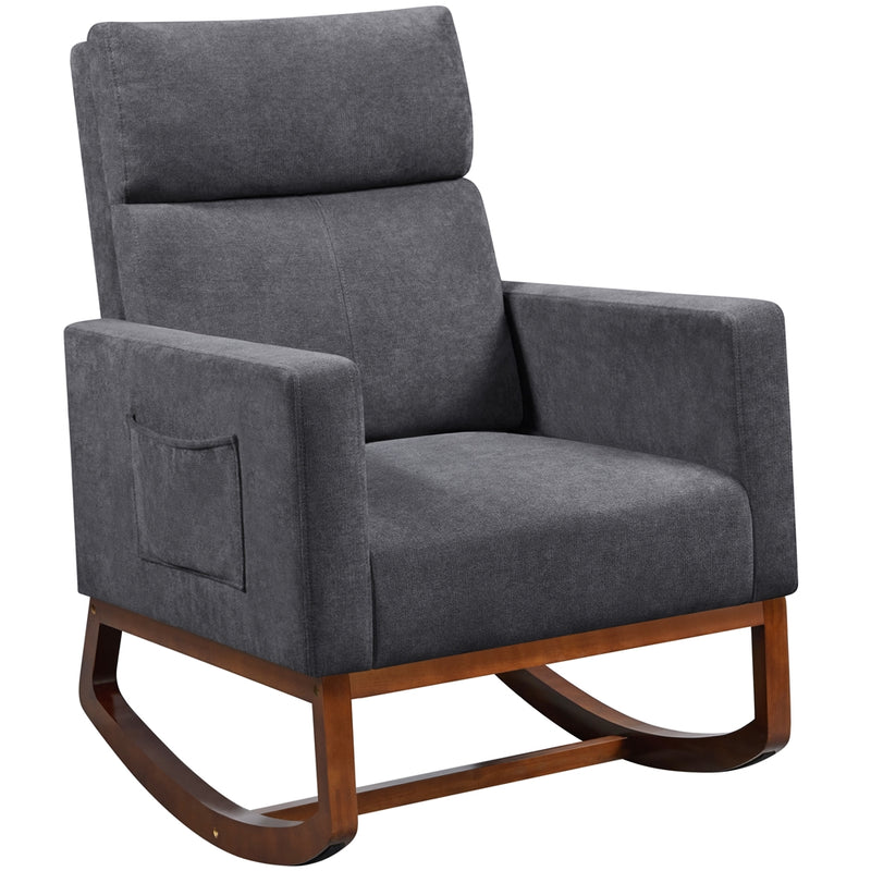Yaheetech Fabric Upholstered Rocking Chair