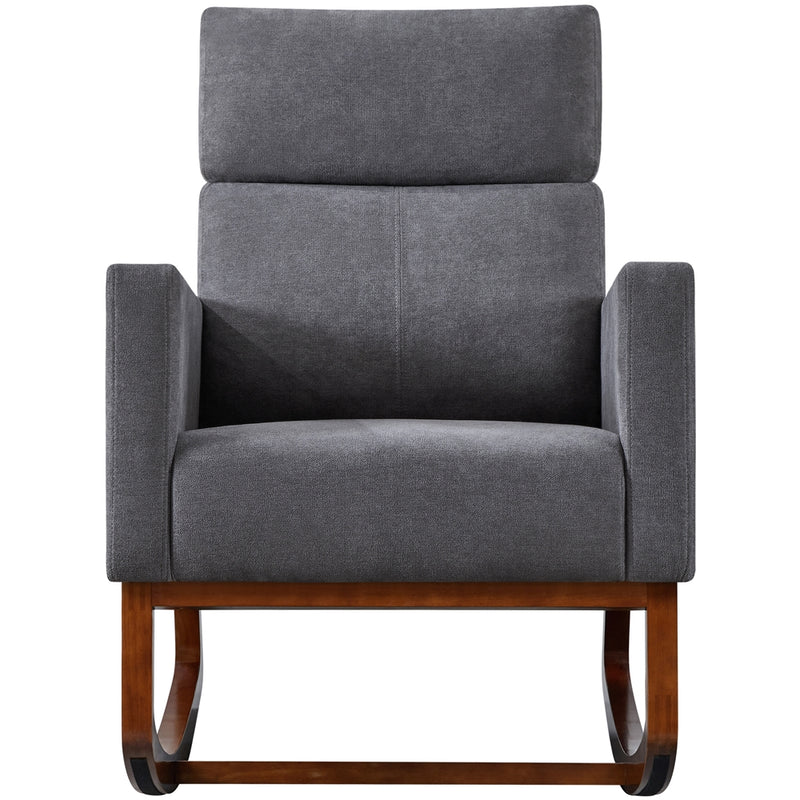 Yaheetech Fabric Upholstered Rocking Chair