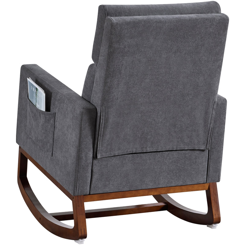 Yaheetech Fabric Upholstered Rocking Chair