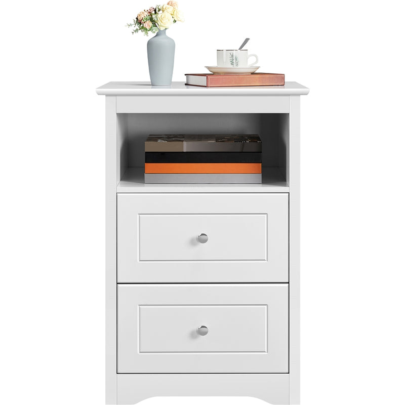 Yaheetech 2-Drawer Modern Style Side Table