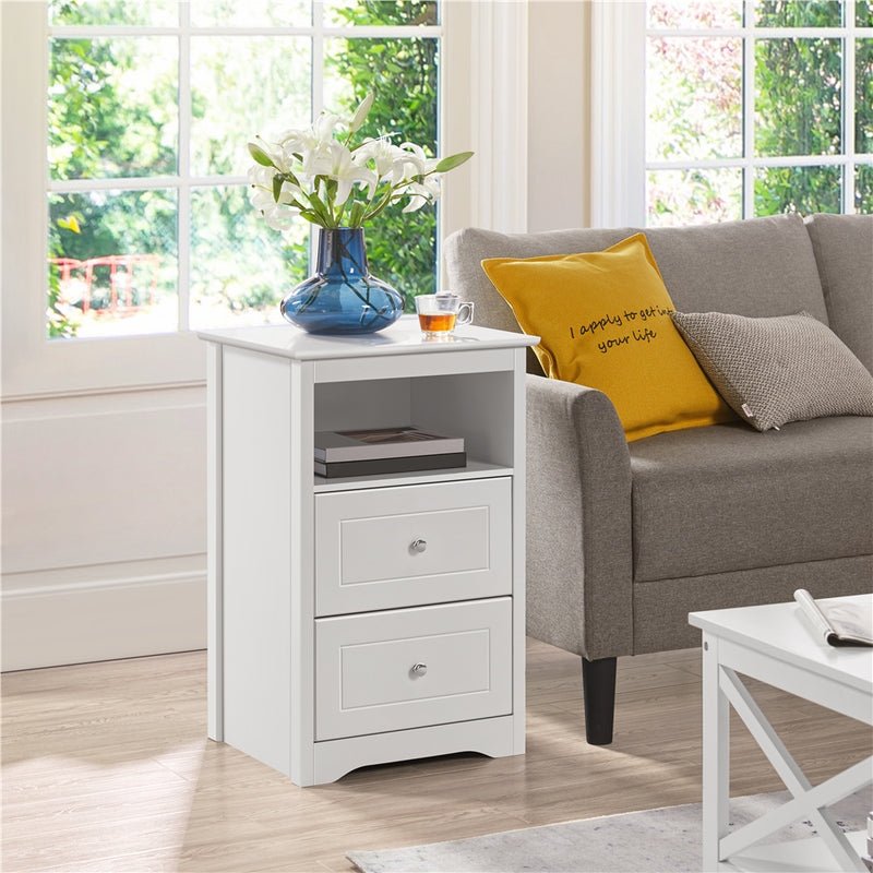 Yaheetech 2-Drawer Modern Style Side Table