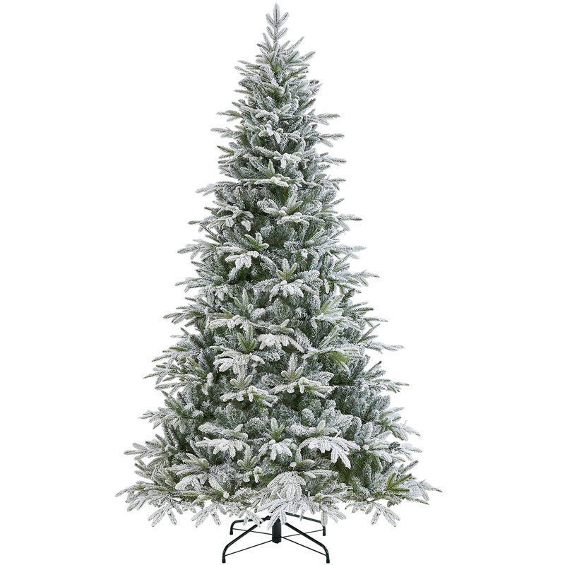 Yaheetech 6FT Pre-lit with LED Light Flocked Artificial Christmas Tree