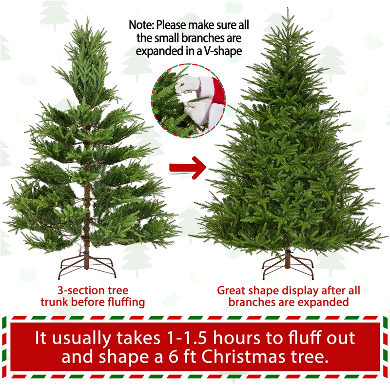 Yaheetech 6FT Pre-lit Artificial Christmas Tree