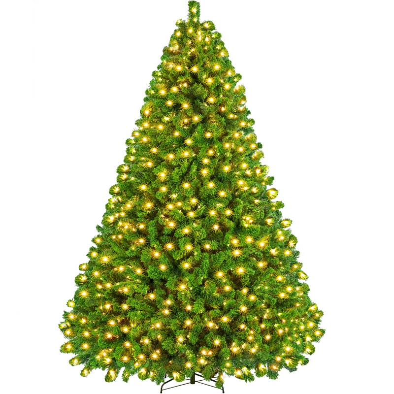 Yaheetech 9FT Pre-lit Flocked with Light Artificial Christmas Tree