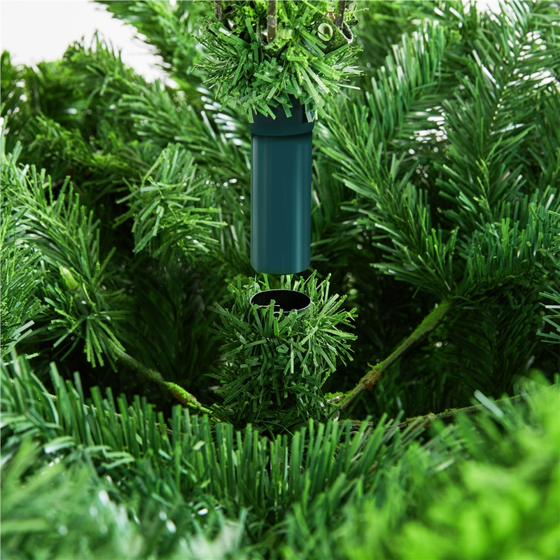 Yaheetech 9FT Pre-lit Flocked with Light Artificial Christmas Tree