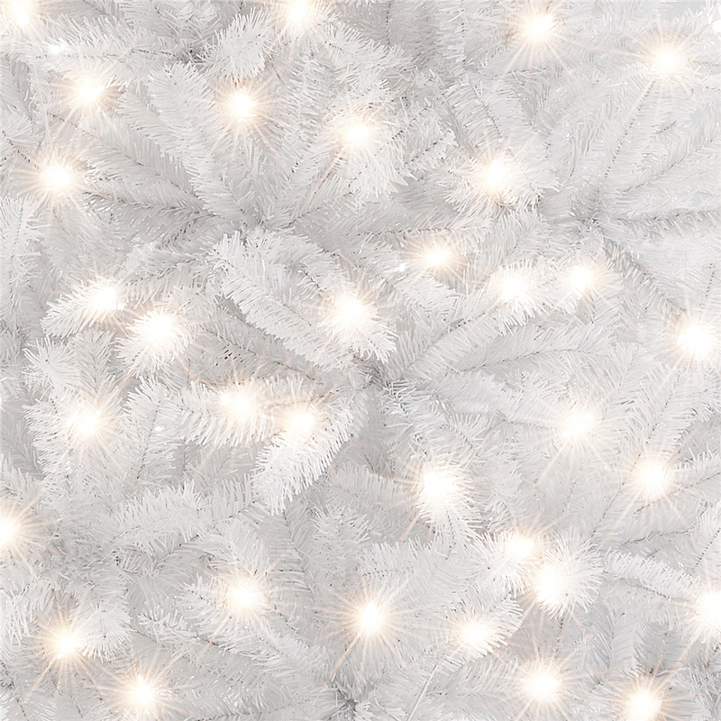 Yaheetech 6FT Pre-lit Artificial White Christmas Tree