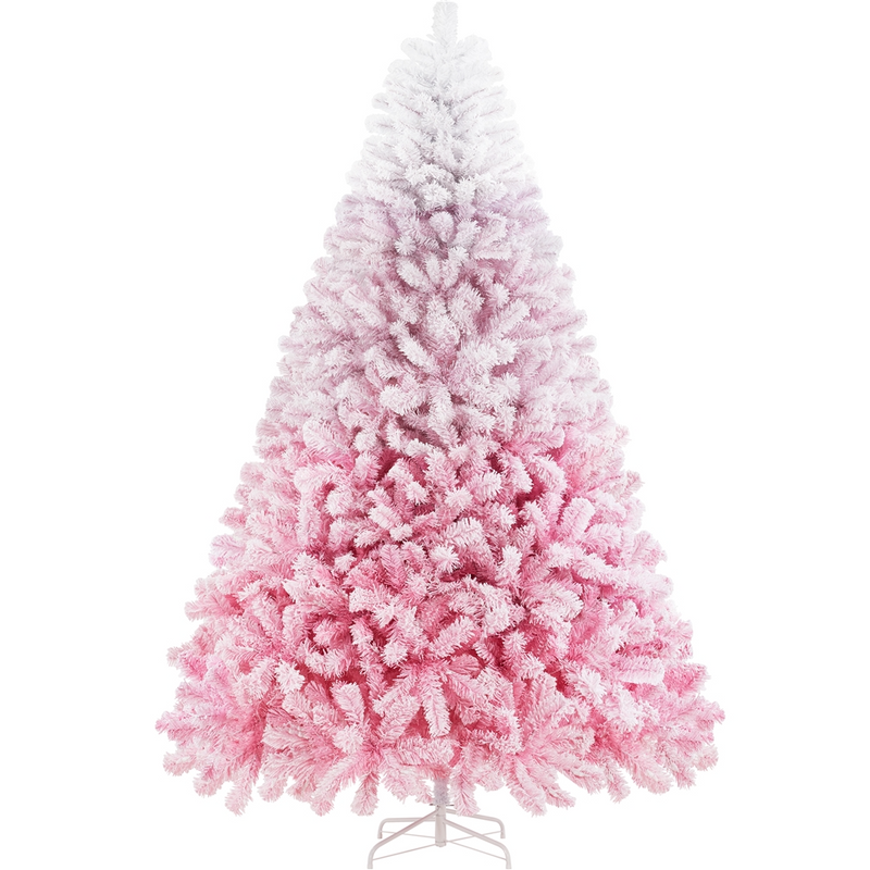Yaheetech 9FT Pre-lit Flocked with Light Artificial Christmas Tree