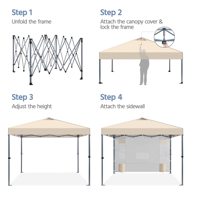 SOBERINE 10x10FT Pop-up Canopy Tent
