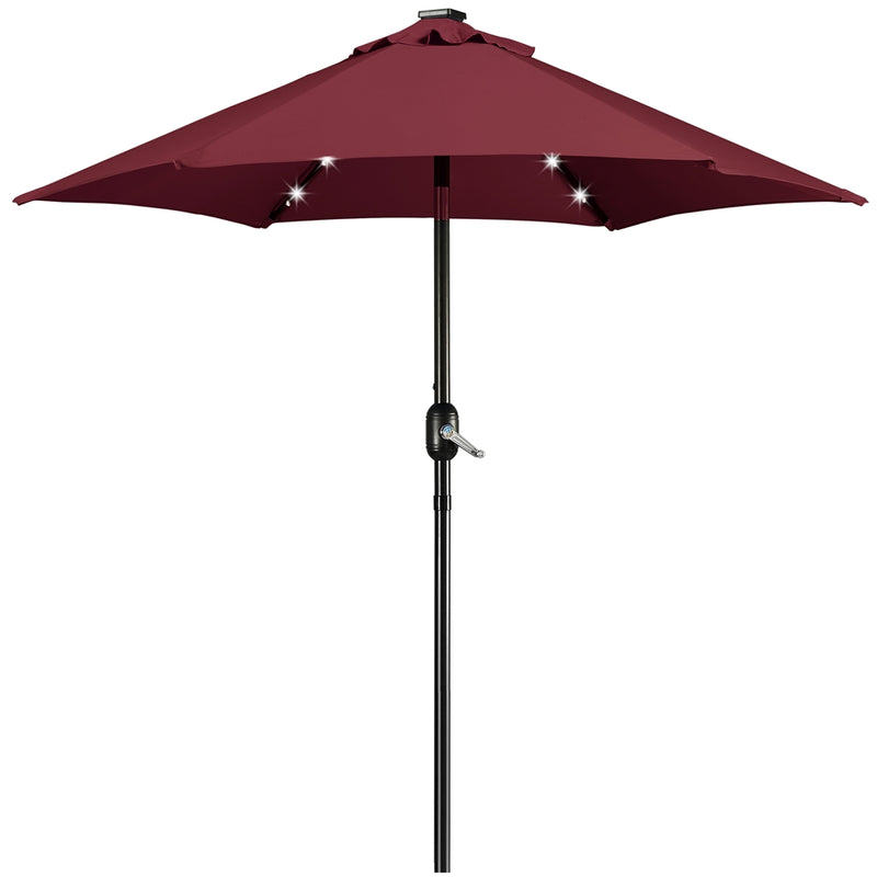 Yaheetech 7.5FT Solar Powered Patio Umbrella
