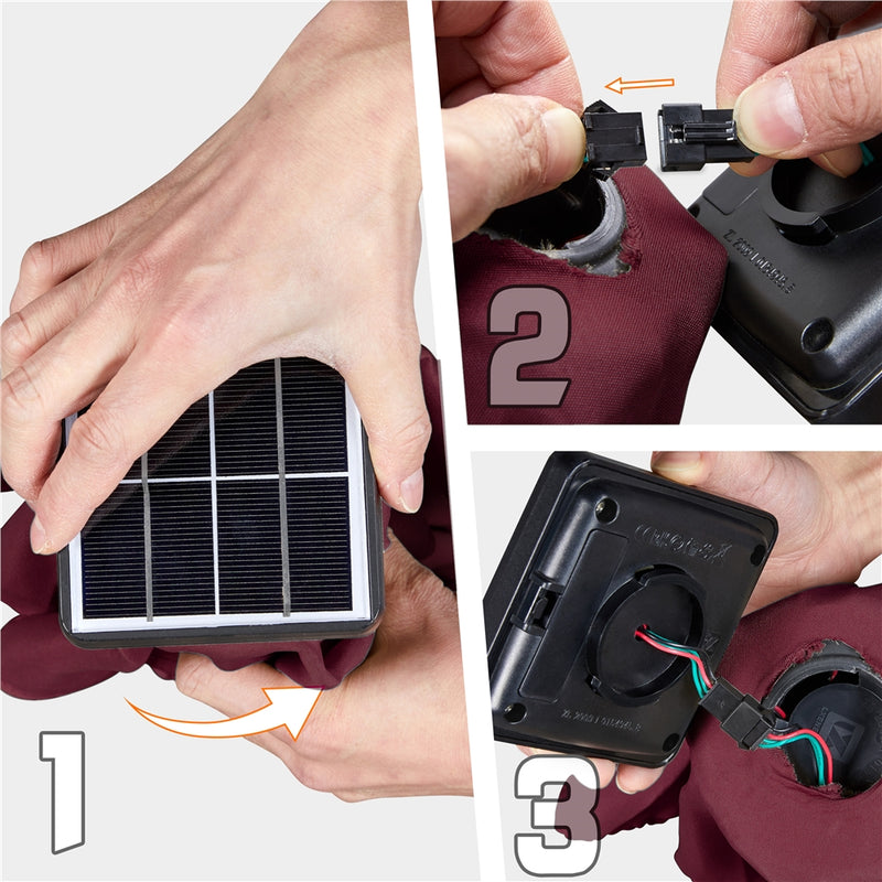Yaheetech 7.5FT Solar Powered Patio Umbrella