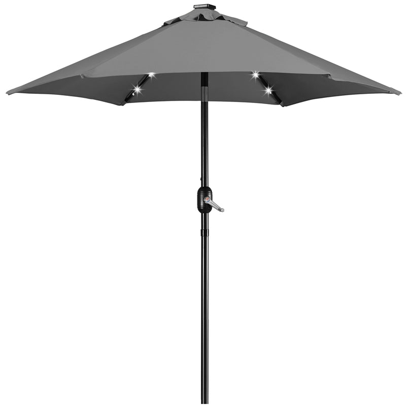 Yaheetech 7.5FT Solar Powered Patio Umbrella