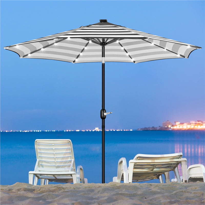 Yaheetech 9FT Solar Powered Patio Umbrella