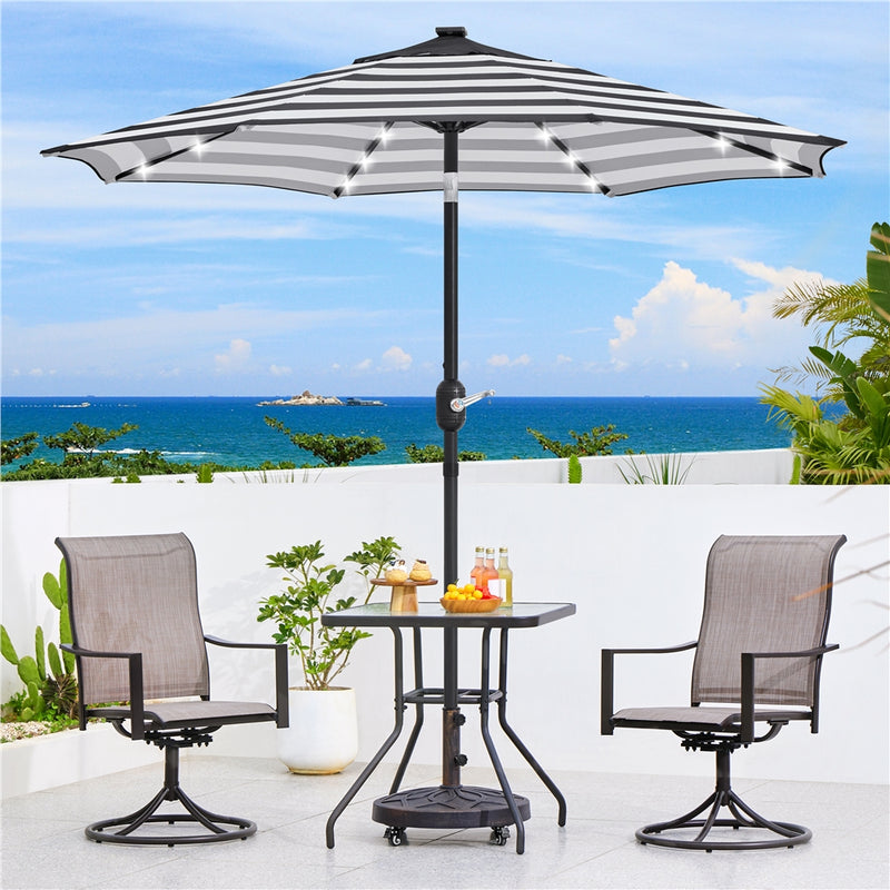 Yaheetech 9FT Solar Powered Patio Umbrella