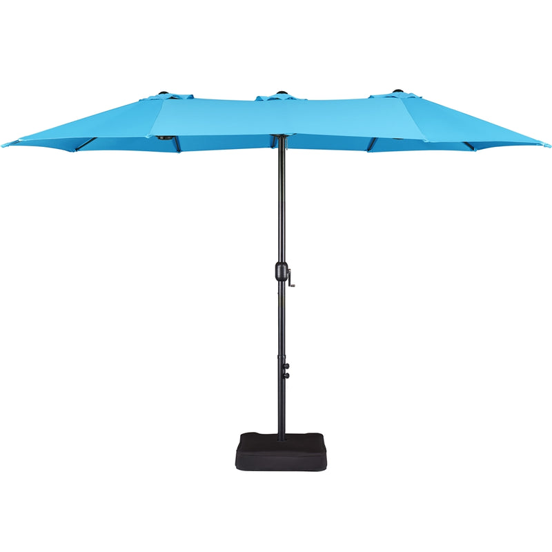 Yaheetech 13 ft Twin Patio Parasol Triple-size Outdoor Umbrella