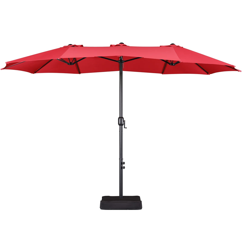 Yaheetech 13 ft Twin Patio Parasol Triple-size Outdoor Umbrella