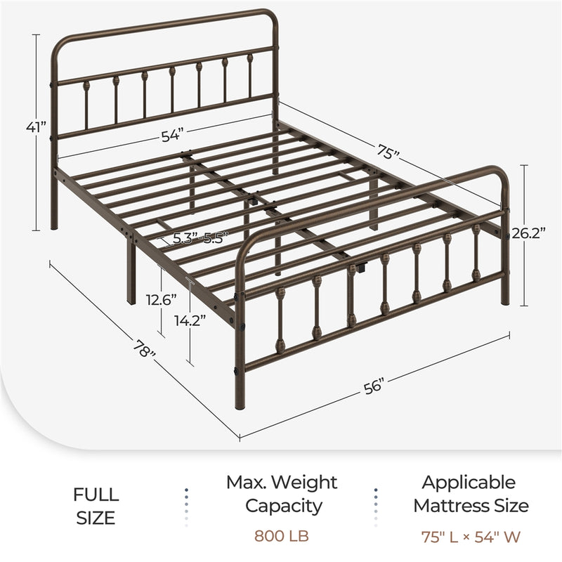 Yaheetech Classic Iron Platform Bed