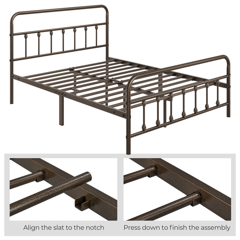 Yaheetech Classic Iron Platform Bed