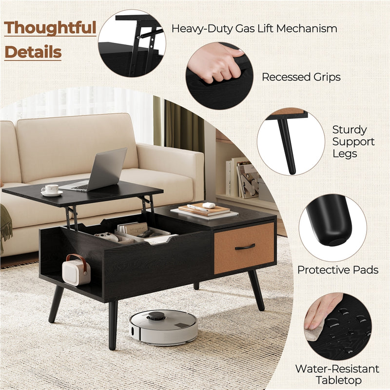 Yaheetech Lift Top Coffee Table