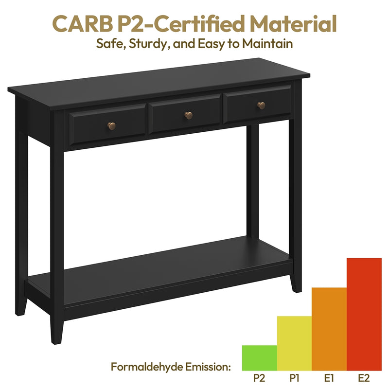 3-Drawer Storage Sofa Console Table