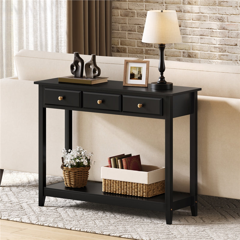3-Drawer Storage Sofa Console Table