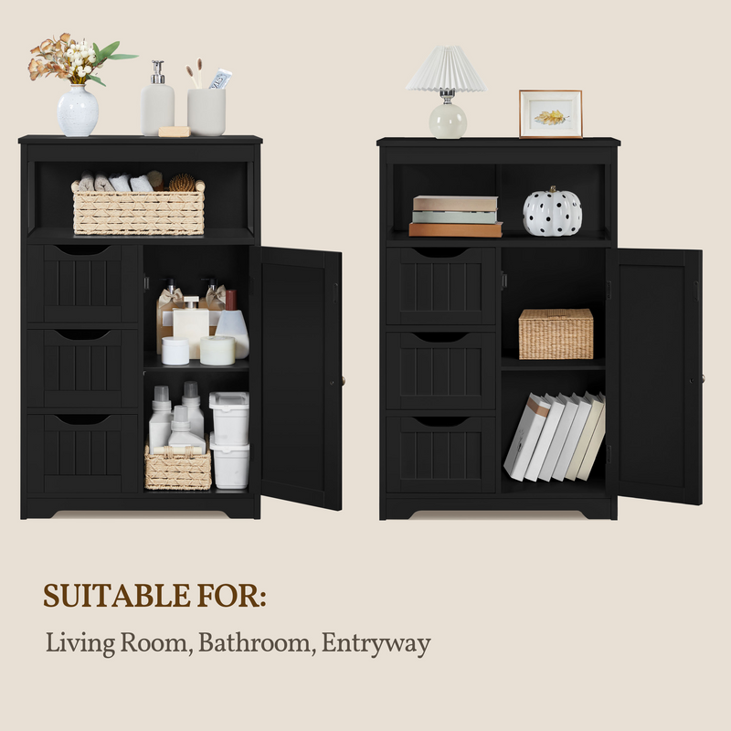 Yaheetech 34″ Tall Bathroom Floor Cabinet