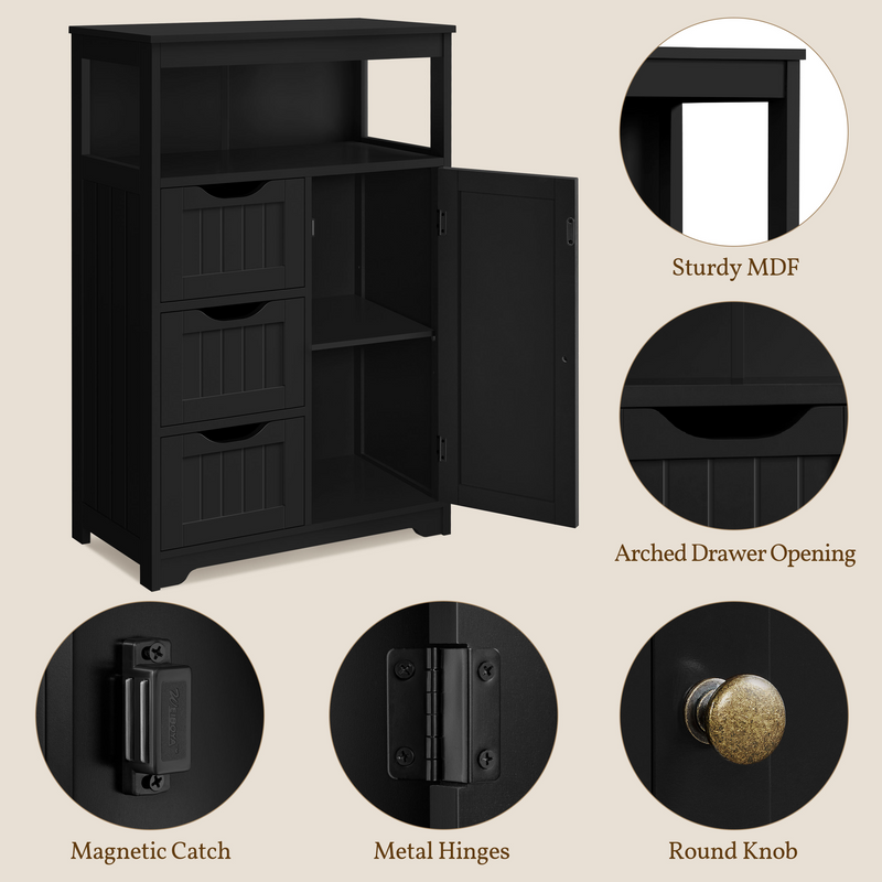 Yaheetech 34″ Tall Bathroom Floor Cabinet