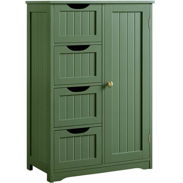 Yaheetech Bathroom Cabinet 4 Drawers