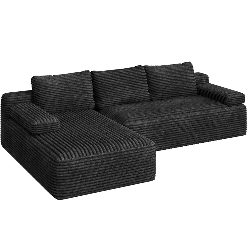 Yaheetech L-Shaped Corduroy Modular Sectional Sofa