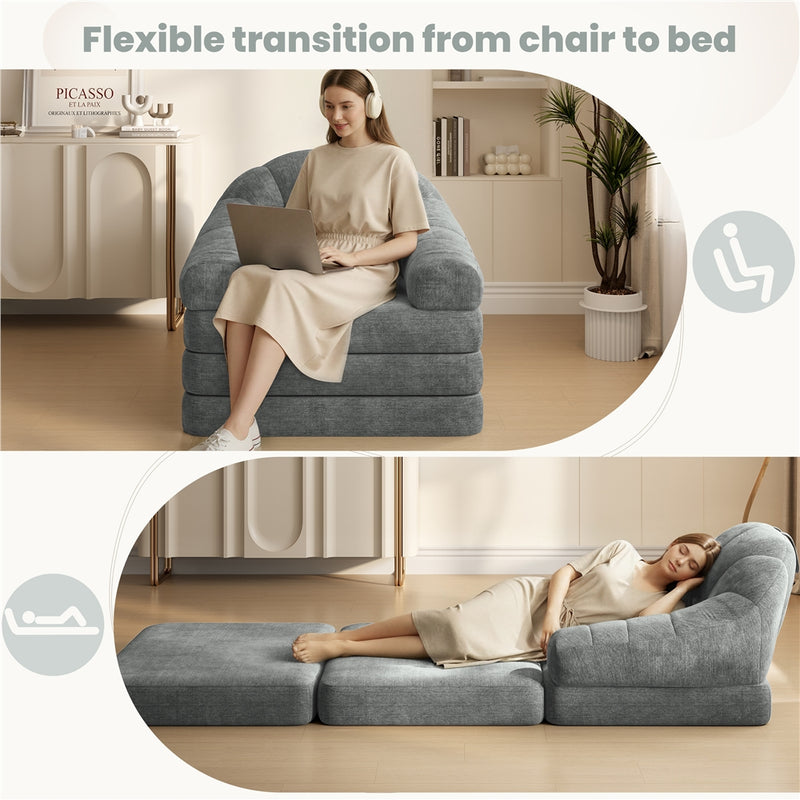 Yaheetech 2-in-1 Folding Sofa Bed
