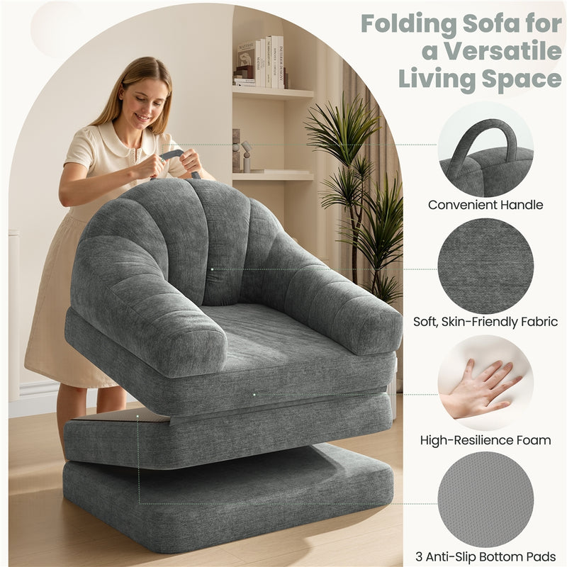 Yaheetech 2-in-1 Folding Sofa Bed