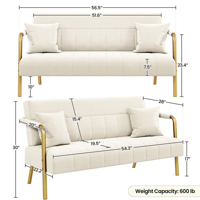 Yaheetech Upholstered Loveseat Sofa