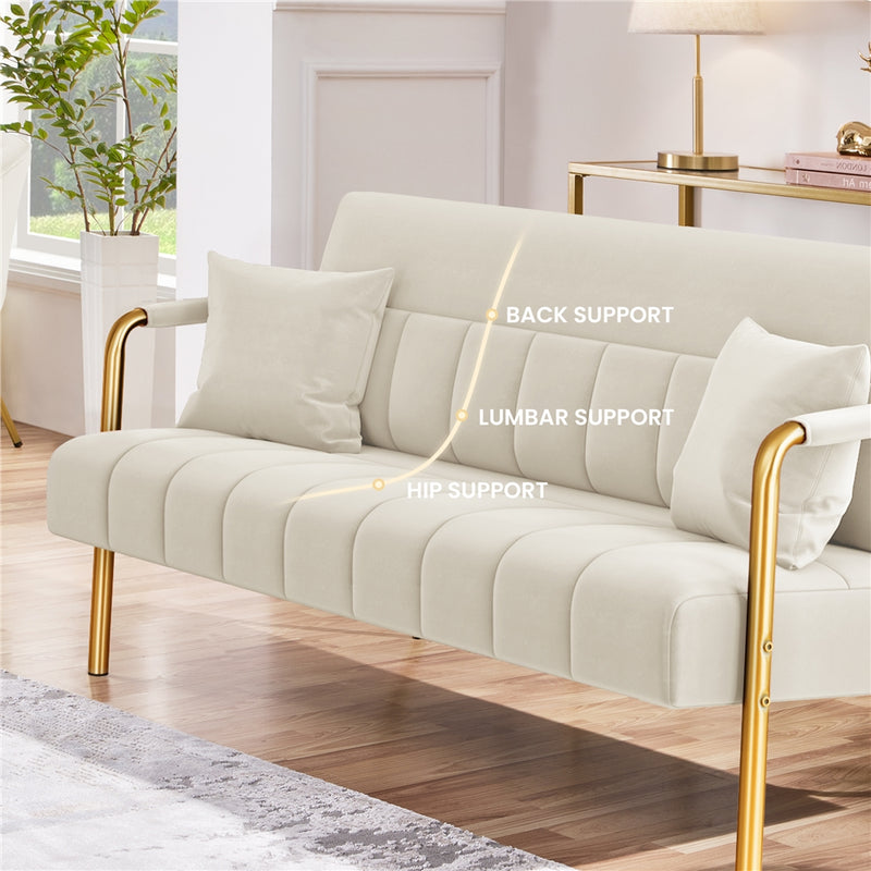 Yaheetech Upholstered Loveseat Sofa