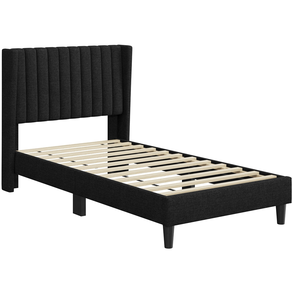 Yaheetech Twin Upholstered Bed Frame with Wing Side — yaheetech.shop
