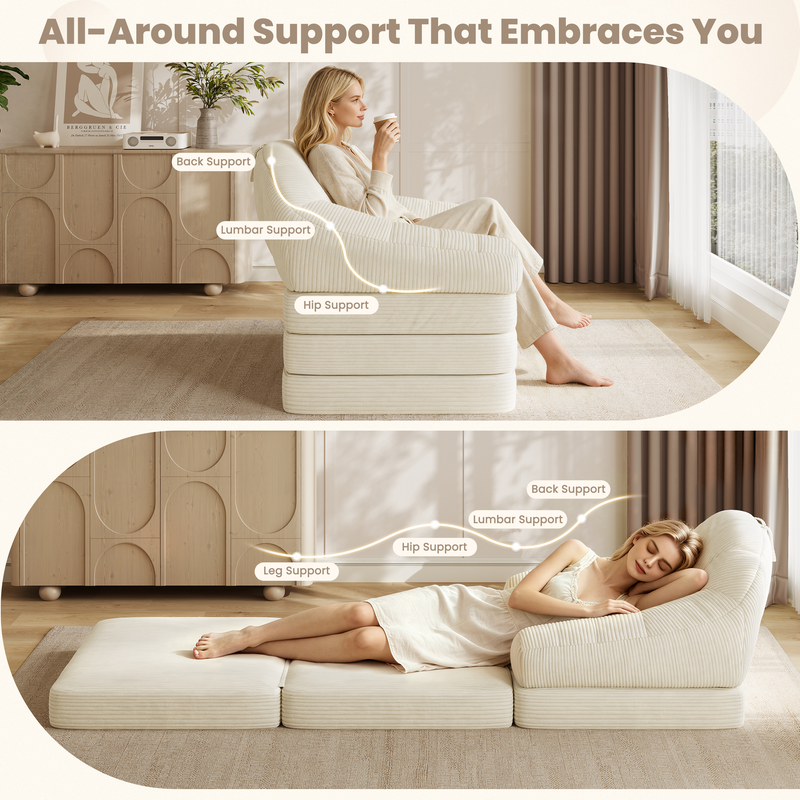 Yaheetech Folding Sofa Bed