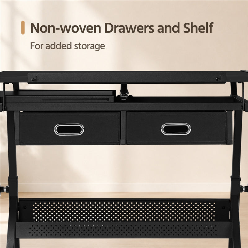Yaheetech Adjustable Drawing&Drafting Table & Stool Set