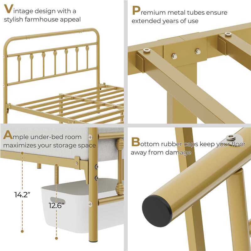 Yaheetech Classic Metal Platform Bed Frame