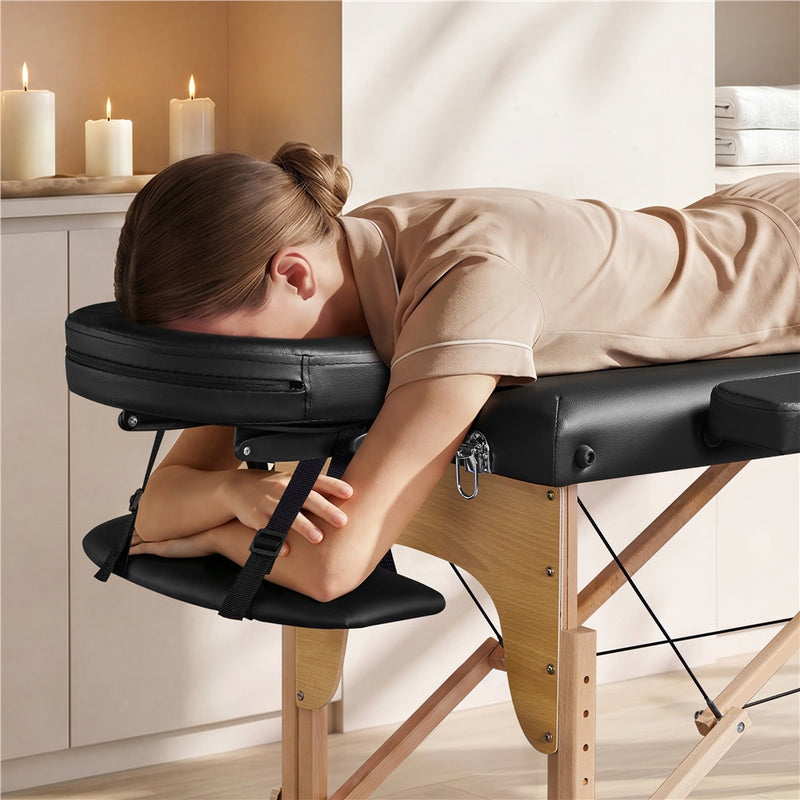 Yaheetech 84 Inch Adjustable 3 Fold Salon Massage Bed