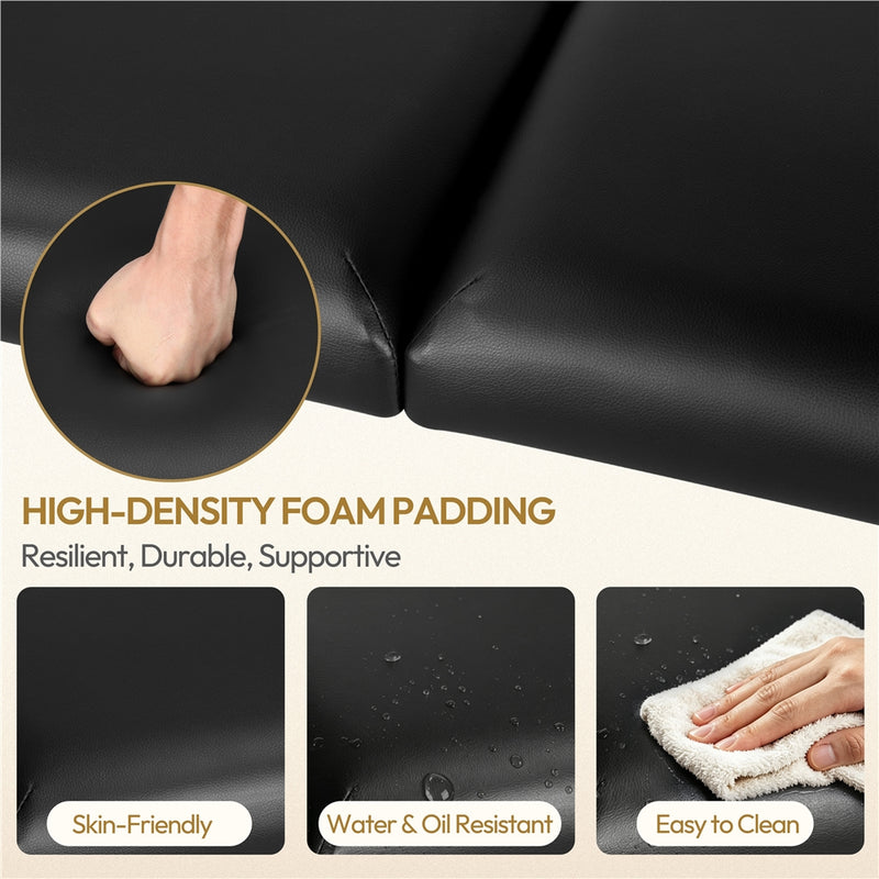 Yaheetech 84 Inch Adjustable 3 Fold Salon Massage Bed