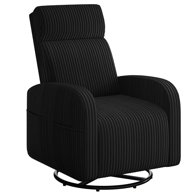 Yaheetech Corduroy Swivel Nursery Glider Chair