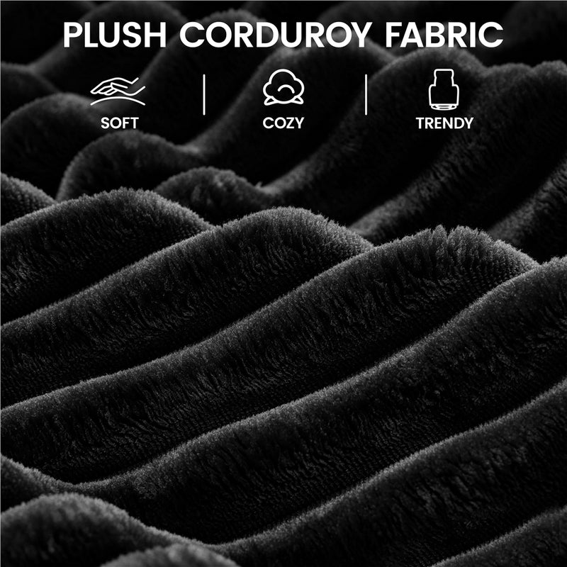 Yaheetech Corduroy Swivel Nursery Glider Chair