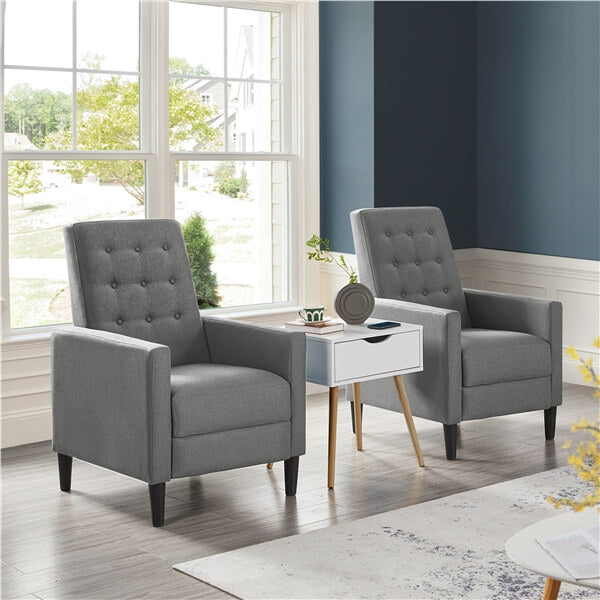 Yaheetech Fabric Recliner Chair Mid-Century Modern Recliner