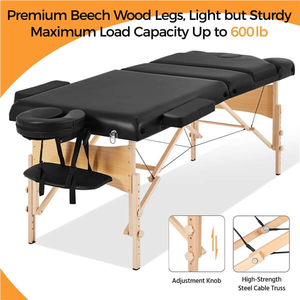 Yaheetech Massage Tables Portable Lash Bed