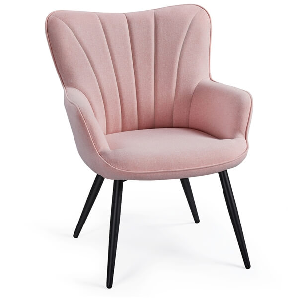 Yaheetech Pleated Fabric Armchair