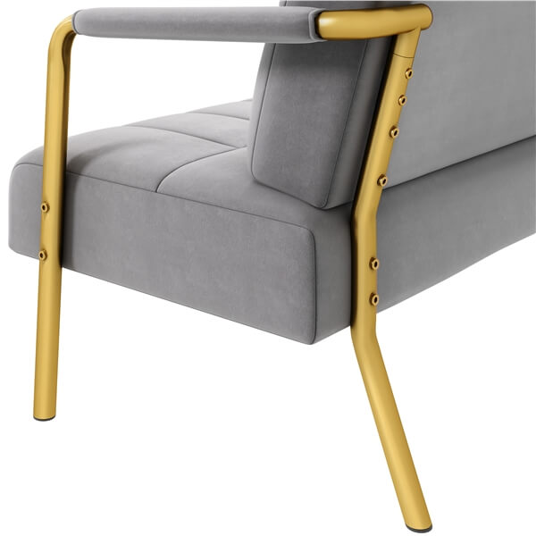 Yaheetech 30″ W Velvet Accent Armchair with Cozy Pillow