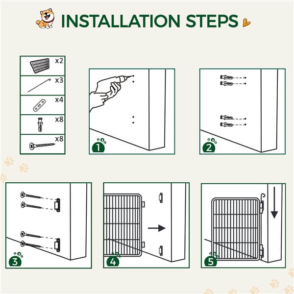 Yaheetech Dog Playpen, 24 inch 2 Panels Dog Pen