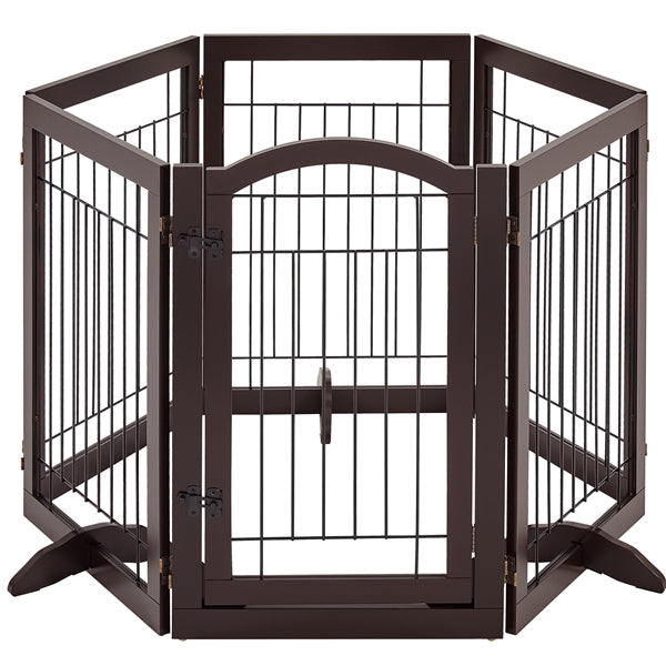 Yaheetech 32-inch Tall Dog Gate with Door Extra Wide