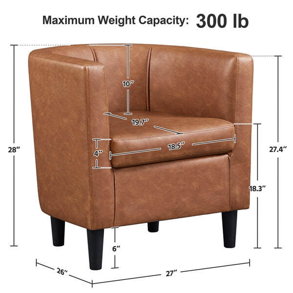 Yaheetech Accent Chair, PU Leather