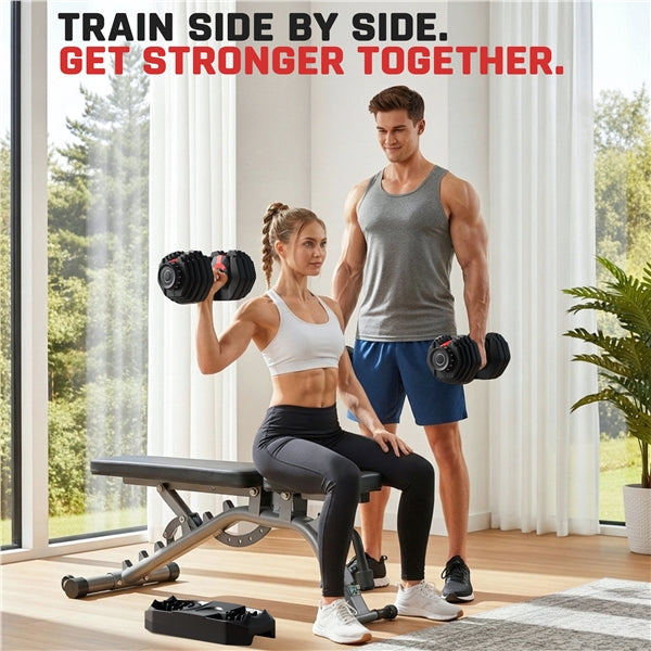 Yaheetech Adjustable Dumbbell Set 28/40/52.5/90LBS